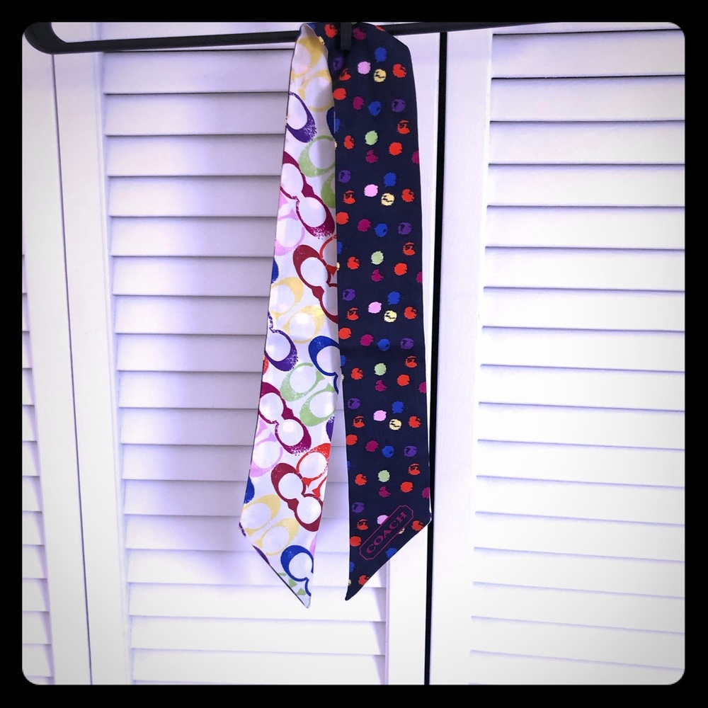 Authentic COACH signature silk scarf